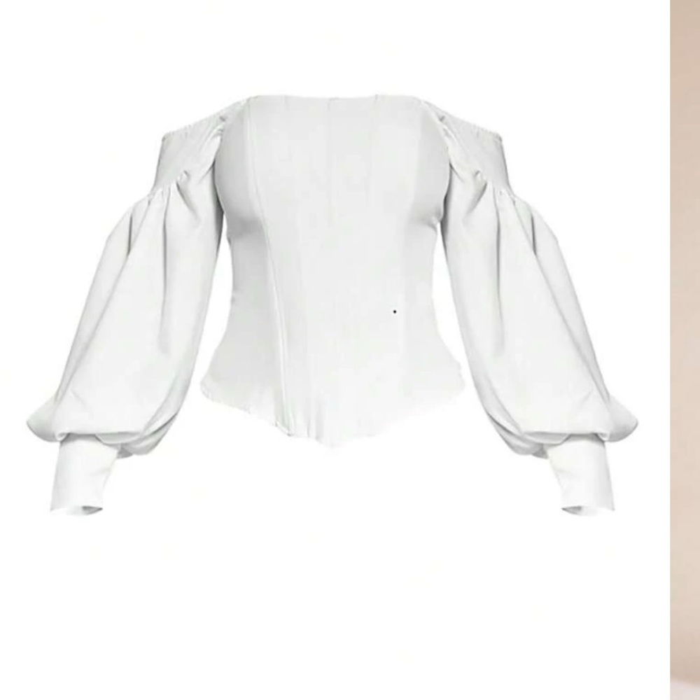 Boutique corset Bardot sleeve top